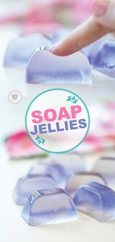 LAVENDER SOAP JELLIES! Wiggly, jiggly, foaming soap cubes that smell SO GOOD! Can be used in the bath, shower, or as hand soap. Soap Jellies, Soap Cubes, Lavender Jelly, Soap Jelly, Origami Kids, Mini Closet, Paper Cartoon, Jelly Soap, Smart School House