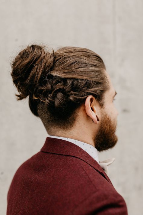 Boyfriend Template, Urban Winery, Groom Hair Styles, Fall Braids, Braided Man Bun, Groom Details, Man Bun Hairstyles, Wedding Braids, Gorgeous Guys