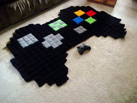 8 Bit Crochet, Geeky Decor, Pixel Crochet, Gamer Room, Game Room Decor, Crochet Rug, The Legend Of Zelda, Gamer Gifts, Crochet Videos