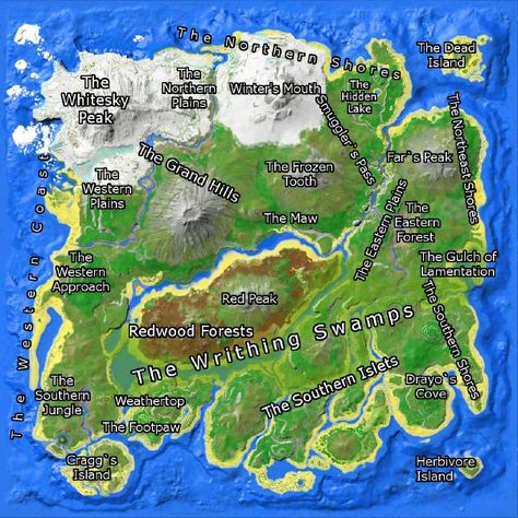 The Island map Ark Survival Evolved Tips, Game Ark Survival Evolved, Ark Survival Evolved Bases, Game Ark, Resin Magnets, Island Survival, Dnd World Map, Fan Girling, Ark Survival Evolved