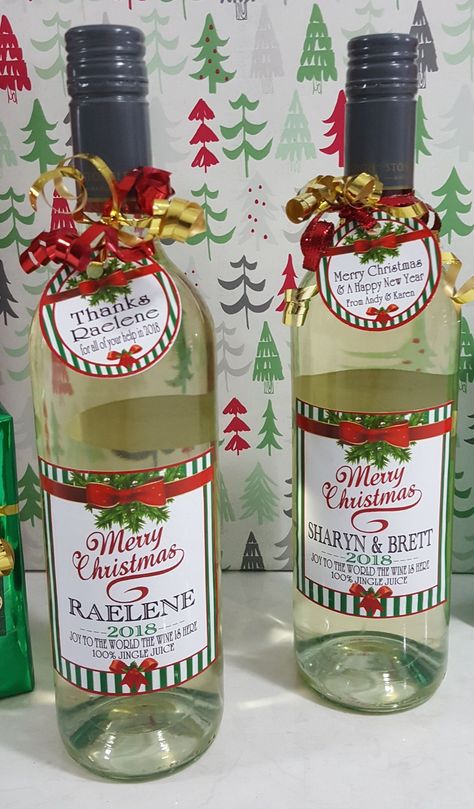 Personalised Wine Labels, Christmas Wine Bottle Labels, Xmas Labels, Custom Wine Bottles, Book Christmas Gift, Personalized Wine Labels, Inexpensive Christmas Gifts, Wine Stickers, Ideas Navidad