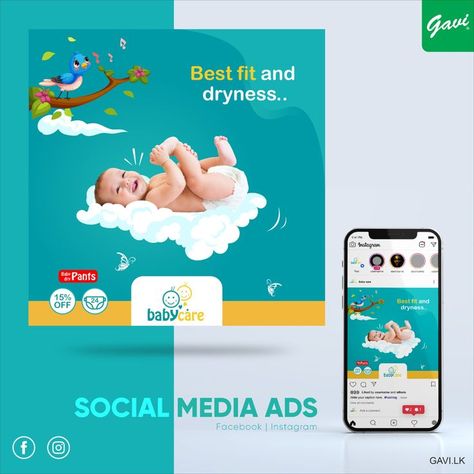 Social media post design Baby Social Media Design, Engaging Social Media Posts, Facebook Ideas, Baby Ads, Pakistan Travel, Social Media Post Design, Social Media Growth, Title Design, Graphic Design Lessons