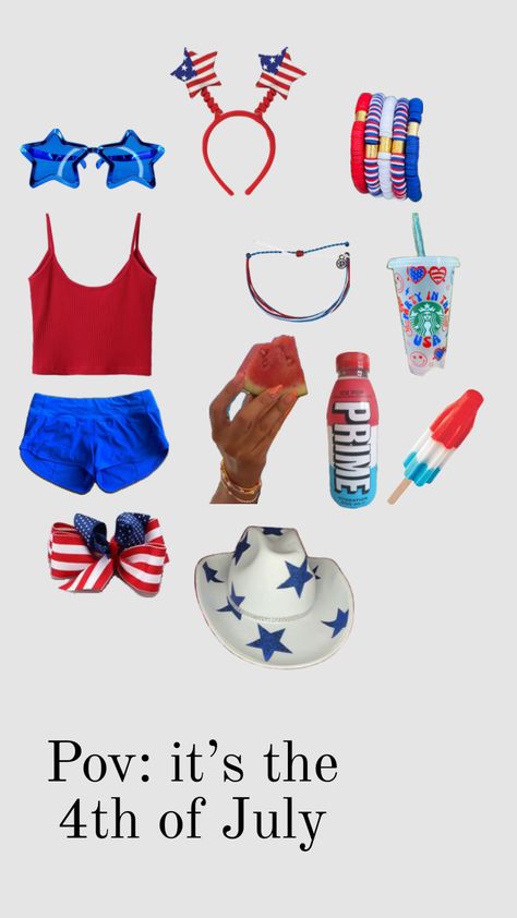 4 Of July Outfit, Red White Blue Party, July Outfit Ideas, Canada Day Party, Preppy Fits, July Outfits, Western Wear Outfits, Preppy Stuff, Teen Clothes