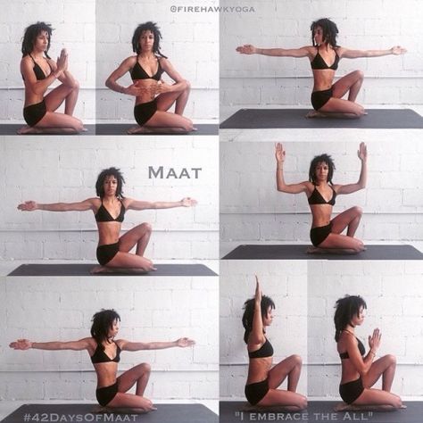 42 Laws Of Maat, Laws Of Maat, Kemetic Yoga, Yoga Aesthetic, Yoga Branding, Spiritual Yoga, Heath And Fitness, Basic Yoga, Beach Yoga