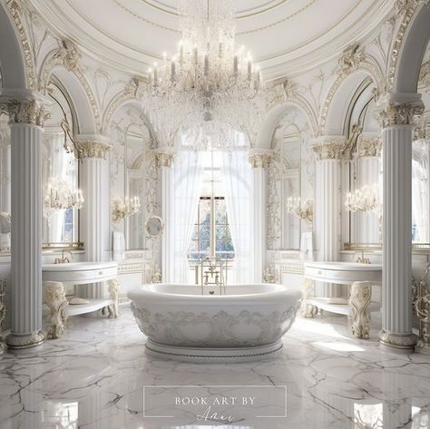 Mansion Bathrooms Luxury, Bathroom Vanity Trends, Small Luxury Bathroom, Royal Manor, Royal Bathroom, Houses Mansions, Bathroom Suites, Mansion Interior, Dream House Rooms