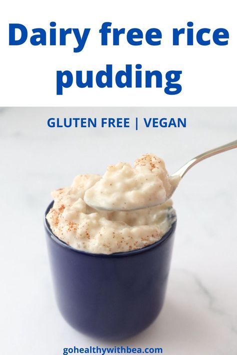 Dairy free Rice Pudding (gluten free, vegan) Almond Milk Rice Pudding, Dairy Free Rice Pudding, Coconut Milk Rice Pudding, Vegan Rice Pudding, Coconut Rice Pudding, Creamed Rice, Rice Pudding Recipes, Almond Milk Recipes, Non Dairy Milk