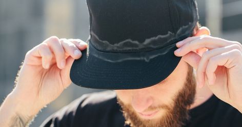 Remember that hat you always used to wear? You know, the one that fit perfectly? The one you always relied on? Maybe it’s the one tucked away on the top shelf o(...) Hat Cleaning, Remove Sweat Stains, Beard Tips, Hacks And Tricks, Flat Bill Hats, Sweat Stains, Baseball Pants, Black Baseball Cap, Man Hat