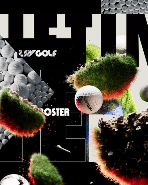 Liv Golf, Golf Poster, Motion Graphics Gif, 3d Poster, Golf Design, Graphics Animation, Sports Graphics, Maxon Cinema 4d, Motion Graphics Animation