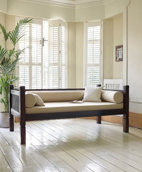 Slatted Day Bed Indian Day Bed, Wooden Day Bed, Day Bed Ideas Living Room, Day Bed Living Room Ideas, Deewan Bed, Day Bed Ideas, Day Bed Design, Day Bed Sofa, Day Beds