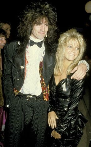 Heather Locklear and Tommy Lee. They came into my store in Carmel. He was very nice but she wasn't so much and wouldn't speak to me!!! Tommy Lee Motley Crue, Rock Couple, 80s Celebrities, Heather Locklear, Motley Crüe, Charlie Sheen, Nikki Sixx, Glam Metal, Tommy Lee