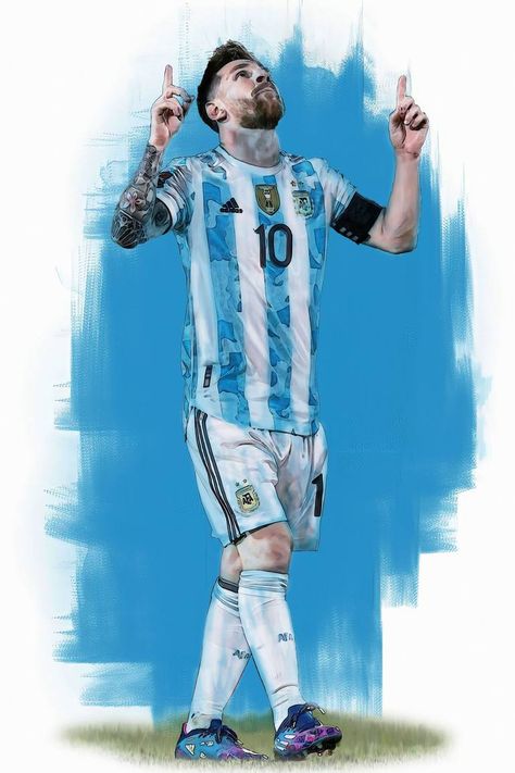 It's official - MESSI will win the World Cup 2022! Get ready to watch one of the greatest football players of all time lead his team to victory.
 #MESSI #WIN #WORLDCUP2022 #Football #LIO Barcelona Champions League, Football Paintings, Soccer Artwork, Messi World Cup, Messi Videos, Messi Soccer, Soccer Art, Boyfriend Crafts, Soccer Birthday