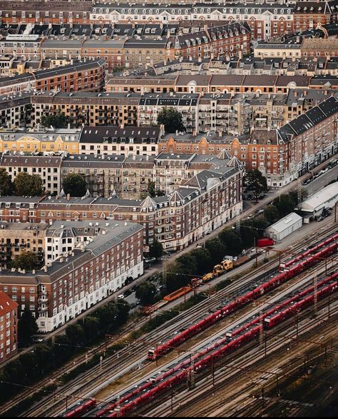 Europe From Above on Instagram: “Above Vesterbro, Copenhagen Denmark 🇩🇰 . . Follow @above.europe ❤️ Follow @above.europe ❤️ . . 📷 @copenhagenbycosedis . . #copenhagenlife…” Vesterbro Copenhagen, Denmark Street, Urban Design Plan, Copenhagen Denmark, Design Planning, Urban Design, Railroad Tracks, Stockholm, Copenhagen