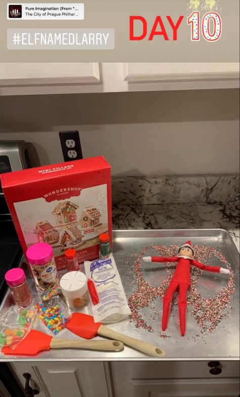 Elf On The Shelf Ideas Gingerbread House, Gingerbread House Elf On Shelf, Elf On The Shelf Gingerbread House, Elf On Shelf Gingerbread House, Elf On The Shelf Gingerbread, Wlf On The Shelf, Elf 2024, Gingerbread House Kit, Tradition Ideas