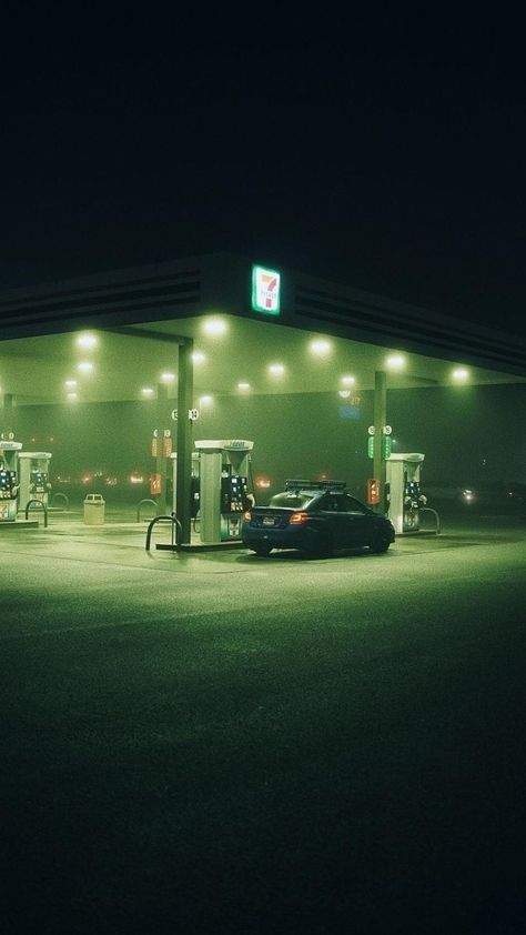 Gas Station At Night, Sagittarius Sun, Cityscape Photography, Liminal Spaces, Dreamcore Weirdcore, Petrol Station, Night Scenery, 3d Studio, Cinematic Photography