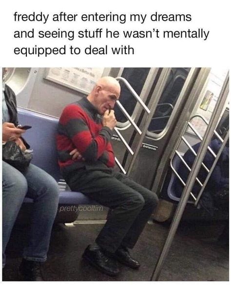 Horror Movies Funny, Funny Horror, On The Train, Freddy Krueger, Very Funny Pictures, Wonderful Time Of The Year, Really Funny Joke, Hysterically Funny, Quick Jokes