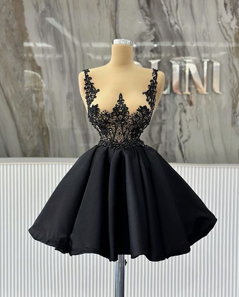 Short Glamour Dress, Black Party Gown, Black Cocktail Dress Classy, Fancy Short Dresses, Cocktail Dress Classy, Glam Dress, Elegant Mini Dress, Dinner Dress Classy, Classy Prom Dresses