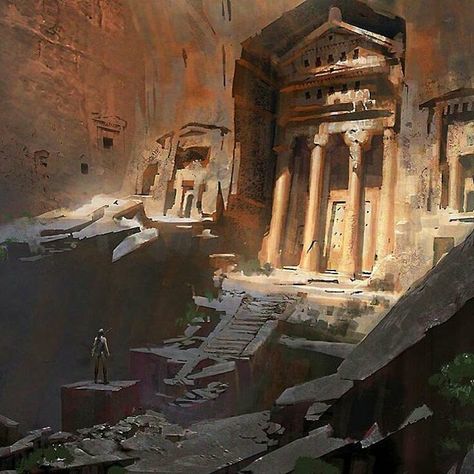 Game Concept Art Environment, Concept Art Environment, Desert Temple, Concept Art Landscape, Rise Of The Tomb Raider, Art Environment, Rise Of The Tomb, Desert Environment, Game Concept Art