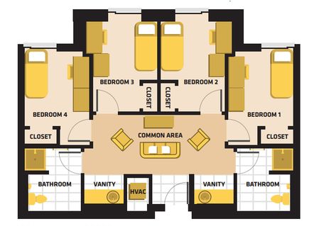 Dorm Floor plans Student Apartment Floor Plan, Dorm Layout Ideas Floor Plans, College Dorm Floor Plan, Student Dormitory Floor Plan, Dorm Floor Plan, Dorm Room Floor Plan, College Floor Plan, Bloxburg Dorm, Bloxburg University