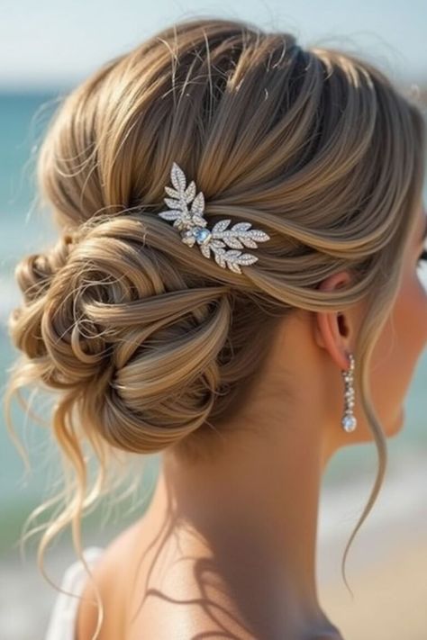 26 Stunning Wedding Hairstyles for Shoulder Length Hair – Crafty Sphere Bridal Hair Styles Short Hair, Beachy Wedding Updo, Hair Updos For Medium Hair Wedding, Cute Wedding Hairstyles For Short Hair, Up Do Wedding Hairstyles, Updo For Wedding Guest, Wedding Hairstyles For Bride Updo, Wedding Hairstyles For Shoulder Length, Updo For Shoulder Length Hair