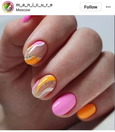 Latest and Beautiful Summer Nail Designs 2023 | Summer Nails Coffin Cozumel Nails, Summer Gelish Nails, Short Oval Nails Designs, Short Oval Nails Acrylic, Vacation Nails Short, Summer Nails 2023 Gel, Vacation Nail Art, Short Oval Nails, Summer Nails Summer