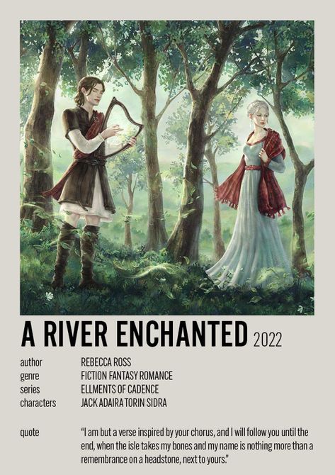 a river enchanted minimalist mini poster artwork: mistilteinn.art Ella Enchanted Book Fanart, A Fragile Enchantment Fanart, A River Enchanted Aesthetic, A River Enchanted Fanart, Enchanted Fanart, Fairytale Cottage Aesthetic, A River Enchanted, River Enchanted, Rebecca Ross