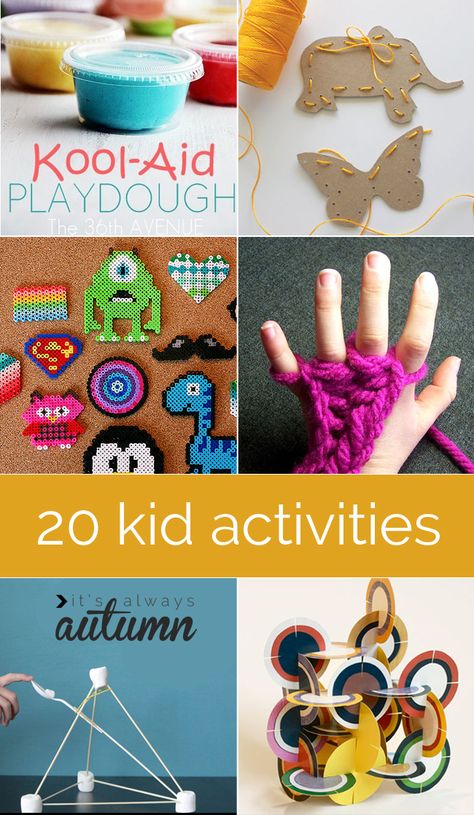 need new ideas for keeping your kids busy indoors on cold or rainy days? Check out these 20 best #indoor #kid activities - simple #crafts and #activities that won't create a lot of work for you or extra mess. Indoor Kids Crafts, Indoor Crafts, Indoor Kids, Middle Schoolers, Indoor Activities For Kids, Diy Spring, Indoor Fun, Crafty Kids, Kid Activities