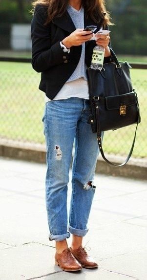 Casual Chique Stijl, Style Désinvolte Chic, Looks Jeans, Style Casual Chic, Quoi Porter, Image Consultant, Boyfriend Jean, Mode Inspo, Menswear Inspired