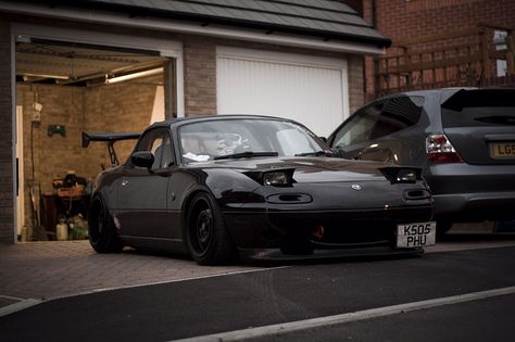 Murdered out miata! Love at first sight Miata Mx5 Black, Black Mazda Miata, Mazda Miata Black, 1990 Mazda Mx-5 Miata, 1990 Miata Mx5, 1990 Mazda Miata, Mazda Miata Mx5 1990, Black Miata, Miata Build