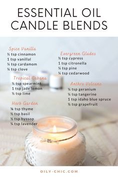 Candle Essential Oil Blends, Diy Candels, Blends Chart, Essential Oil Candle Blends, Essential Oil Candle Recipes, Scent Recipes, Candle Blends, Candle Scents Recipes, Candle Making Recipes