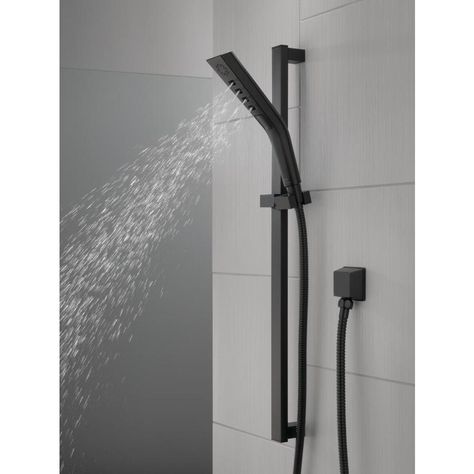 Shower Renovation, Master Shower, Tub Cleaner, Water Efficiency, Slide Bar, Delta Faucets, Master Bath Remodel, Handheld Shower Head, Contemporary Bathrooms