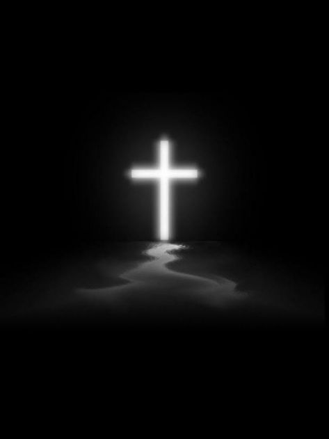 Cross, Light White And Black Cross Wallpaper, Black Christian Widgets, White Cross Black Background, Cross Wallpaper Iphone Aesthetic, Black Cross Aesthetic, Iphone Christian Wallpaper Aesthetic Dark, Christian Dark Aesthetic, Cross Pfp Aesthetic, Dark Grey Widgets