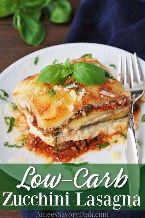 Healthy Zucchini Lasagna, Veggie Lasagna Recipe, Zucchini Lasagna Recipe, Low Carb Zucchini Lasagna, Recipe For Zucchini, Sliced Zucchini, Lasagna Recipe With Ricotta, Low Carb Lasagna, Veggie Lasagna