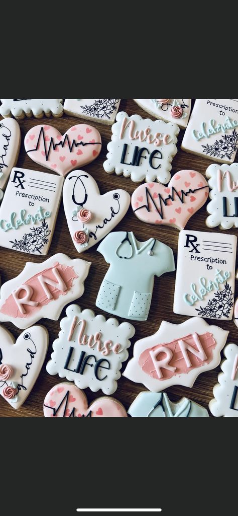 Nursing Grad Cookies Decorated, Nurses Week Cookies Decorated, Nurse Thank You Cookies, Nurses Week Cookies, Labor And Delivery Nurse Cookies, Nurse Cookies Decorated, Nurse Appreciation Cookies, Nursing Graduation Cookies, Medical Cookies