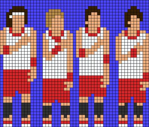 Alpha pattern #70791 | BraceletBook One Direction Alpha Pattern, One Direction Pixel Art, Harry Cardigan, Harry Styles Louis Tomlinson, Hamma Beads Ideas, Cross Stitch Beginner, Pixel Art Templates, Tapestry Blanket, Crochet Wall Hangings