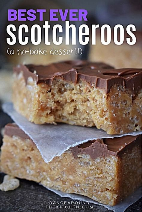 Scotch A Roos, Snickers Torte, Scotcheroos Recipe, Nobake Dessert, Oreo Bars, Caramel Cookies Bars, Sugar Cookie Bars, Caramel Cookies, Cake Bars