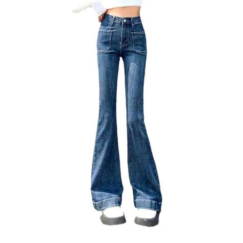 Turn heads this summer in our 2023 Spring-Summer Collection of bootcut, high-waisted women's jeans! Fashion-forward and chic, these street-style jeans feature a stonewashed finish, zipper and button closure, and a slim-fit silhouette that's perfect for any occasion.Why These Jeans Are A Must-Have: Stunning Stonewash: Enjoy a stylish, lived-in look with an on-trend stonewashed finish. High-Waisted Design: Crafted to hug your silhouette for an effortlessly flattering fit. Bootcut: Add a hint of retro style to your look with a classic bootcut design. Seamless Closure: Enjoy convenience and style in one with a zipper and button closure. High-Quality Denim: Invest in an enduring piece you'll love for years to come. Be Fashionably FearlessIt's time to make a statement – these jeans are designed Jeans Street Style, Jeans Fashion, Style Jeans, High Waisted Jeans, Jeans Style, High Waist Jeans, Bootcut Jeans, Trend Setter, Summer Collection