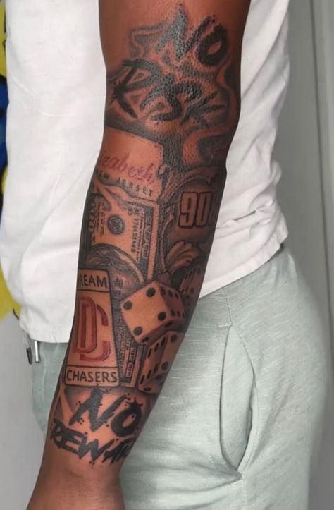 Life Is A Gamble Tattoo Sleeve, Men Quarter Sleeve Tattoo, Men Half Sleeve Tattoo Ideas, Boy Arm Tattoos, Mens Quarter Sleeve Tattoo, Quarter Sleeve Tattoo For Men Forearm, Outer Forearm Tattoo Men Half Sleeves, Inside Arm Tattoo Men, Quarter Sleeve Tattoo For Men