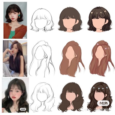 Drawing Hair Tutorial, Draw Hair, Super Tired, Hair Sketch, 얼굴 그리기, Digital Art Beginner, Curly Hair Routine, Hair Routine, 2020 Trends