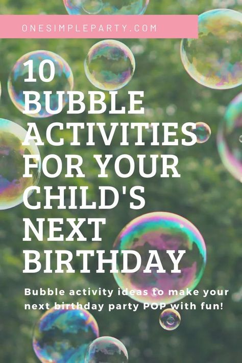 Bubble Games For Kids, Bubble Party Theme, Bubble Station, Bubble Party Favors, Bubble Play, Bubble Birthday Parties, Bubble Activities, Bubble Birthday, Backyard Activities