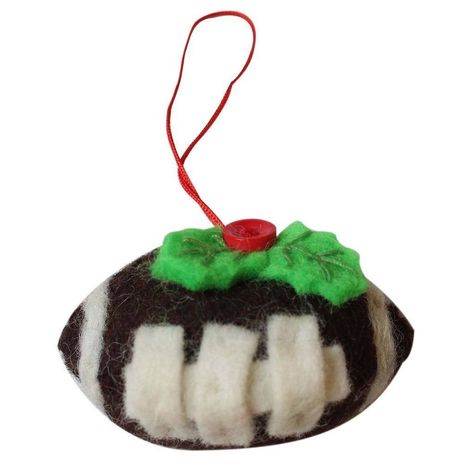 Football Felt Ornament - Global Groove (H) Felt Tacos, Handmade Felt Ornament, Glam Christmas Decor, Traditional Christmas Decorations, Country Christmas Decorations, Felt Ornament, Handmade Fair, Felt Christmas Ornaments, Christmas Store