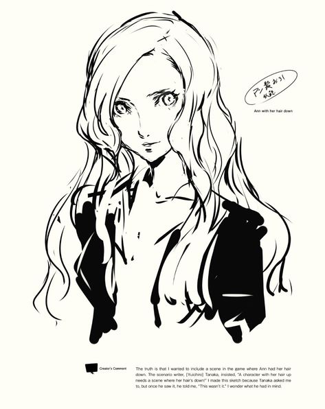 Miraculous Maku on Twitter: "Ann with her hair down. Official Persona 5 art.… " Persona 5 Art Book, Persona 5 Ann, Ann Takamaki, 5 Anime, Game Concept Art, Persona 5, Japanese Artists, Art Studies, Character Design Inspiration