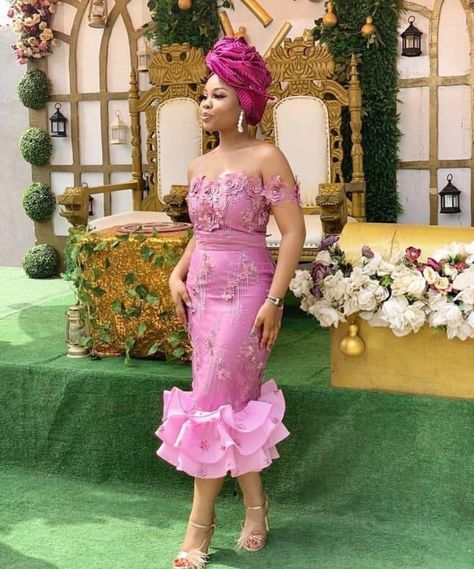 Latest Short Lace Gown Styles for Weddings and Party 2022 - 9JAINFORMED Latest Style For Lace Gown, Lace Gown Styles For Wedding, Short Lace Gown, Lace Short Gown Styles, Nigerian Lace Dress, Lace Couture, Aso Ebi Lace Styles, Nigerian Lace Styles, African Lace Styles