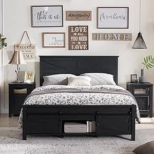 Store Sheets, Beds With Headboards, Wood Bed Frame Queen, Full Size Storage Bed, Farmhouse Bed Frame, King Platform Bed Frame, Wood Platform Bed Frame, Full Size Platform Bed, Full Size Bed Frame