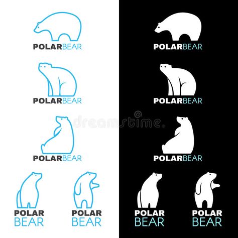 Polar Bear Logo, Polar Bear Illustration, Icon Images, Bear Vector, White Polar Bear, Animal Stencil, Bear Character, Bear Illustration, Animal Head