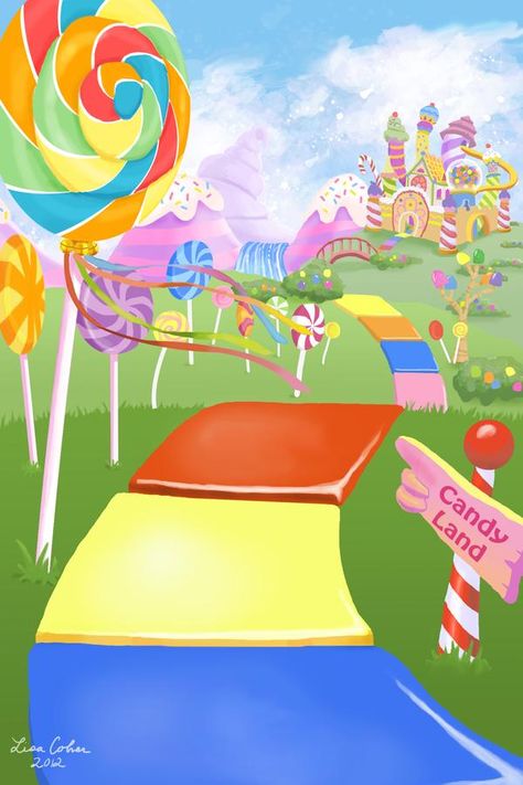 Happy Fall Yall Wallpaper, Arte Pop Up, Candy Background, Candy Land Birthday Party, Candyland Birthday, Candy House, Candyland Party, Candy Land Theme, Birthday Candy