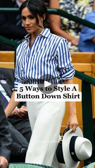 62K views · 3.6K reactions | 5 ways to wear a blue and white striped button down shirt ✨ Which item do you need styling tips for next? 

📌 Comment “guide” to get my dressing ebook

#buttondownshirt #stripedshirt #stripedshirts #howtowear #elegantoutfit #elegantoutfits #chicstyle #classystyle #howtolookexpensive #howtolookexpensiveonabudget #howtolookrich #howtolookelegant #elegancetips #elegantoutfitsideas #elegantwoman #classylady #affluentwomen #affluence #quietluxurystyle #oldmoneyaesthetic #oldmoneylook | Elegant Wardrobe | Chic & Classy Outifts Inspo | elegancefeed · Original audio Elegant Wardrobe, How To Look Expensive, How To Look Rich, Old Money Aesthetic, Classy Chic, Classy Women, Styling Tips, Elegant Outfit, 5 Ways