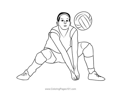 Volleyball 2 Coloring Page Volleyball Coloring Pages, Volleyball Printable, Beach Volley, Free Kids, Printable Coloring Pages, Printable Coloring, Coloring Pages For Kids, Coloring Page, Volleyball