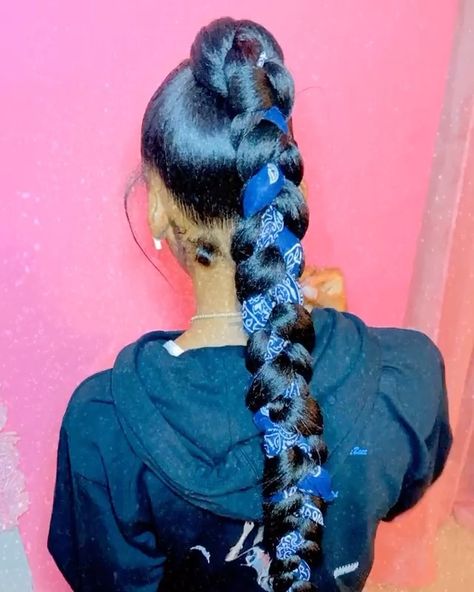 Fashion. Hair. Makeup. Beauty. on Instagram: “Braided Ponytail : Yaay Or Yaaaaaay? 😍 Follow @harfrows for daily hair tips and inspirations 💫 - FEATURE : @stylesbyboog_ - #edgeslaid…” Ponytail With Scarf, Mixed Race Hairstyles, Long Ponytail Hairstyles, Black Ponytail Hairstyles, Birthday Hairstyles, Hair Wrap Scarf, Hair Appointment, Ponytail Hair, Hair Ponytail Styles