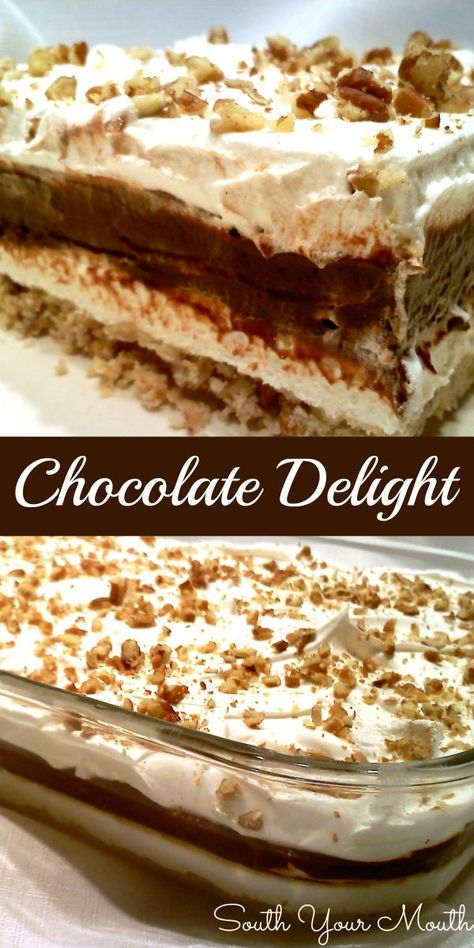 Pecan Shortbread Crust, Chocolate Layer Dessert, Chocolate Pudding Desserts, Pecan Shortbread, Oreo Desserts, Torte Cupcake, Layered Desserts, Shortbread Crust, Chocolate Delight