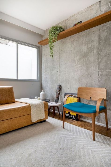 Concrete Walls Interior, Alternatives To Drywall, Personal Bedroom, Concrete Room, Instagram Decor, Apartment Walls, Concrete Interiors, Diy Accent Wall, Diy Apartment Decor